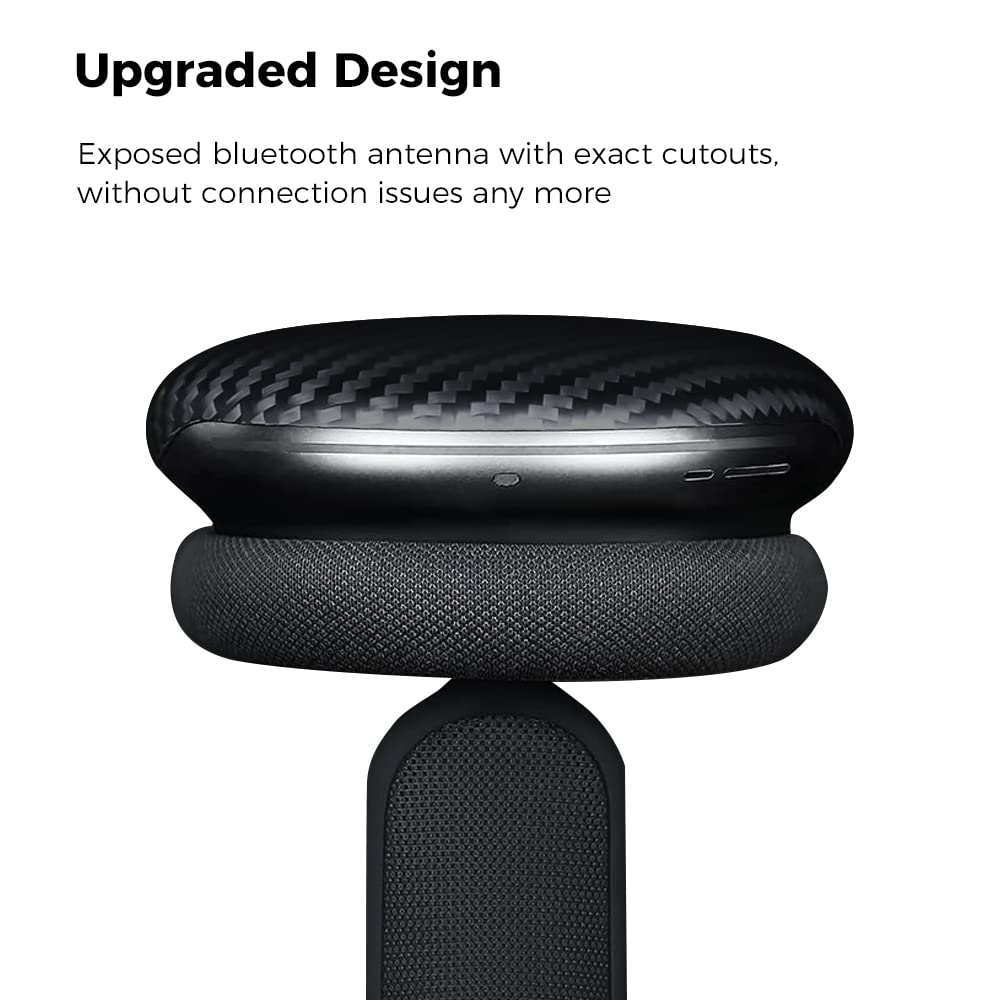 MONOCARBON Real Carbon Fiber Case for Airpods Max,Military Grade Protective Hard Cover for 2024 New and Old Apple Airpods Max Headphone from Daily
