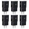 6-Pack USB Charger Fast Charging Block, Android Phone Rapid USB Wall Charger Compatible with Samsung Galaxy S21/S20/S10/S10e/S10 Plus/S9/S9 Plus/S8/S8