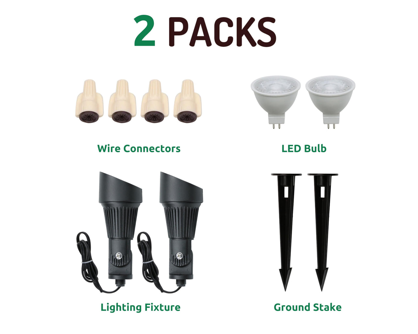 Lumina Lighting® 4W Landscape Lighting 12V Landscape Lights Low Voltage Landscape Spotlights Warm White Waterproof Outdoor Replaceable LED Bulb