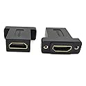 Haokiang HDMI Coupler Adapter, (2-Pack) HDMI Female to Female Insert Keystone Panels Wall Plate Connectors Coupler Adapter (Black HDMI F/F)