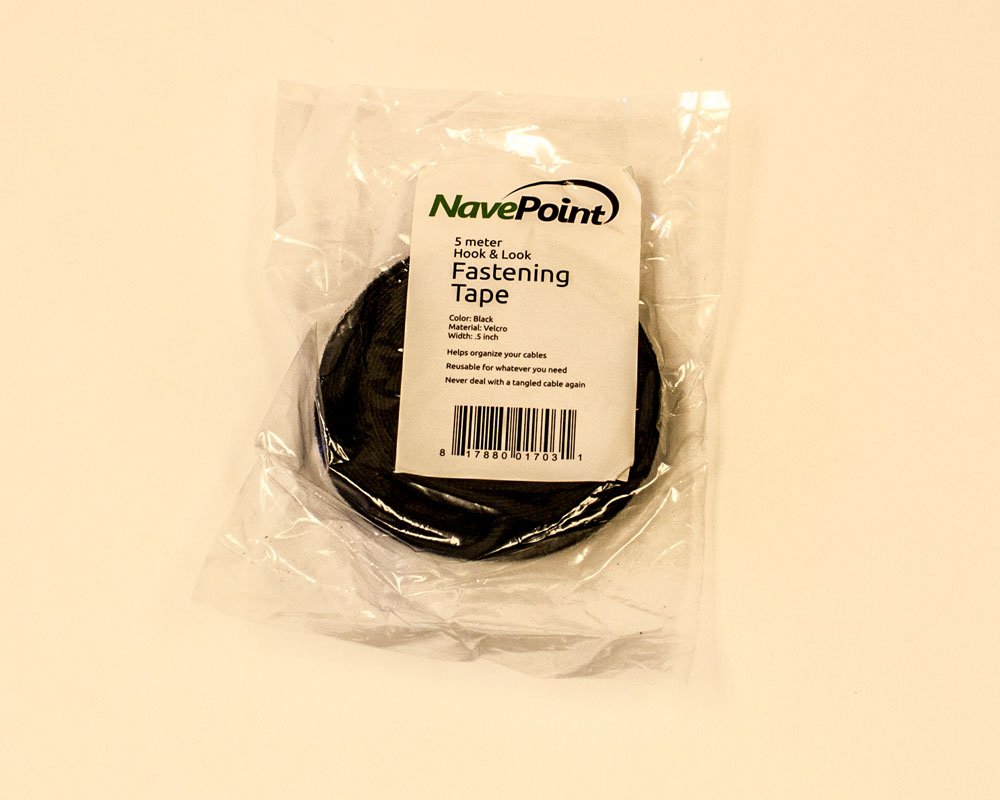 NavePoint 1/2 Inch Roll Hook and Loop Reusable Cable Ties Wraps Straps - 5M 15ft 2-pack