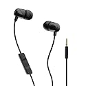 Skullcandy Jib Wired Earbuds with 3.5mm AUX Plug, Noise Isolating Fit, In-Line Microphone Call and Track Control, Convenient for Travel - Black