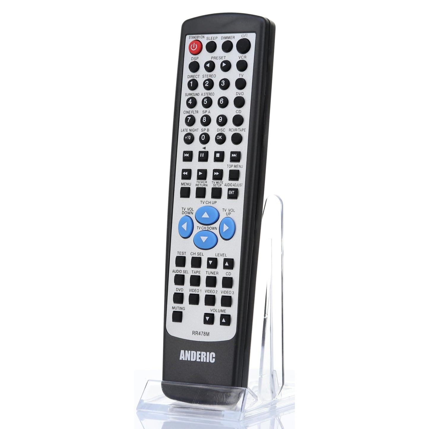ANDERIC Replacement Remote for Onkyo & Integra A/V Receivers - Direct Replaces RC-478M, RC-518M, RC-479S - HST650, HT5650, HT5760, HT650