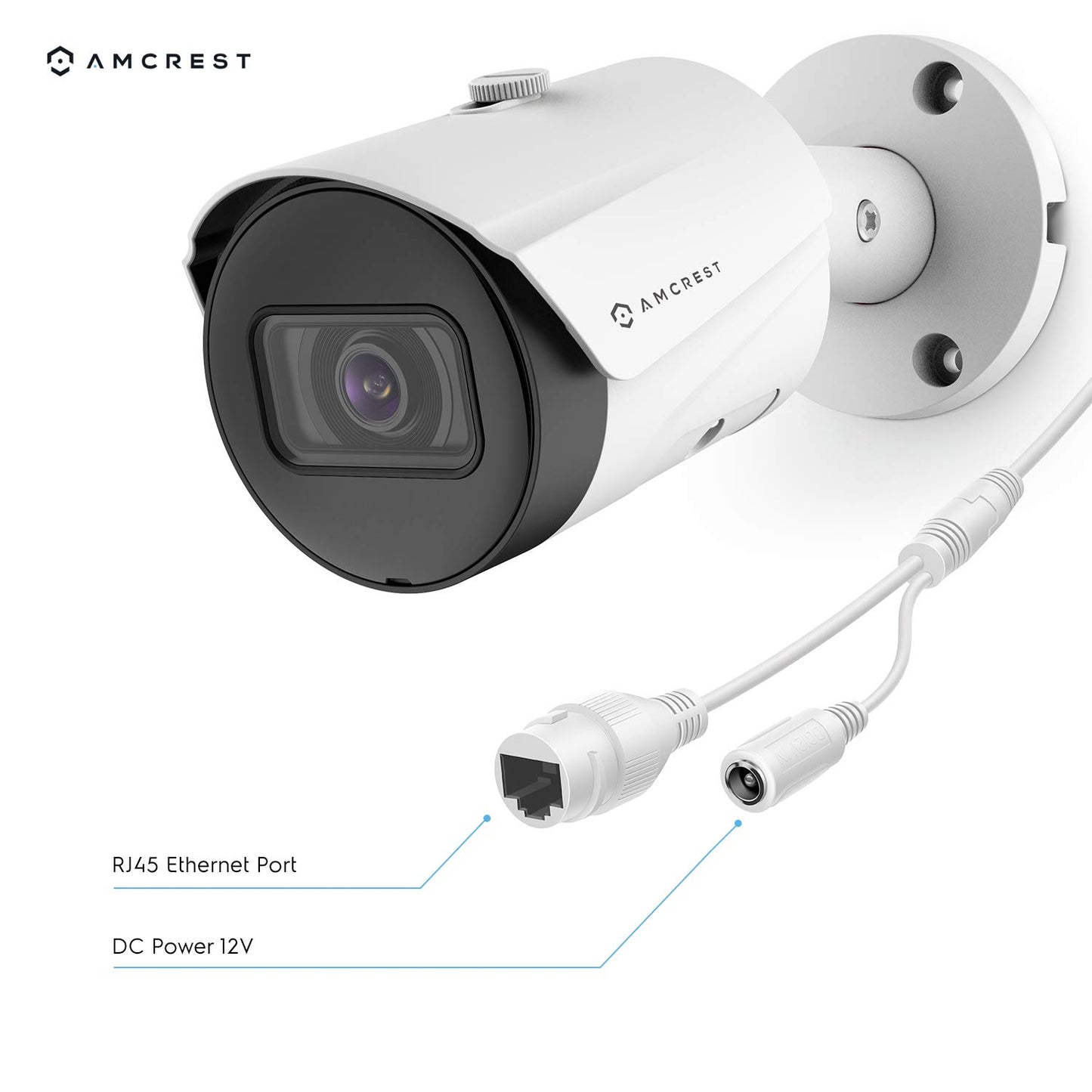 Amcrest 5MP Outdoor POE Camera 2592x1944p Bullet IP Security Camera, 103° Viewing Angle, 98.4ft Night Vision, 5-Megapixel, (REP-IP5M-B1186EW-28MM)