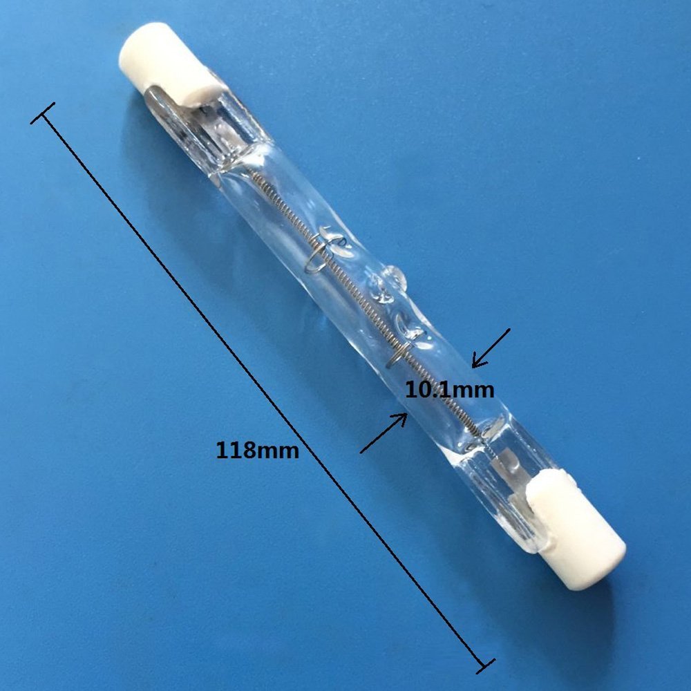 CTKcom 500-Watt 4.7-Inch J Type T3 Halogen Bulbs(5 Pack) - 118mm Double Ended 500 Watt 120 Volts T3 Halogen Bulbs R7S Double Ended Filament Flood