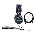 Sony MDR7506 Folding Professional Closed Ear Headphones Bundle with Knox Gear Nylon Braided 3.5mm Audio Extension Cable (2 Items)