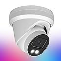 Tennoz 8MP 4K PoE IP Security Camera, H.265 Dome IP Camera with Smart Dual Light Colorvu, 5X Optical Zoom, Two Way Talk, SD Card Slot, 98ft Night