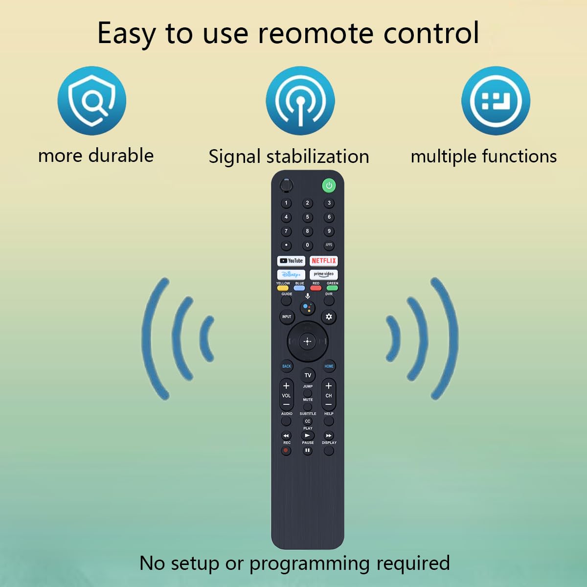 GHUST RMF-TX520U Voice Remote Control Replacement for Sony Smart TV XR-55A90J XR-55X90CJ XR-55X90J XR-55X94J XR-65A80 XR-65A84J XR-65A90J XR-65X90J