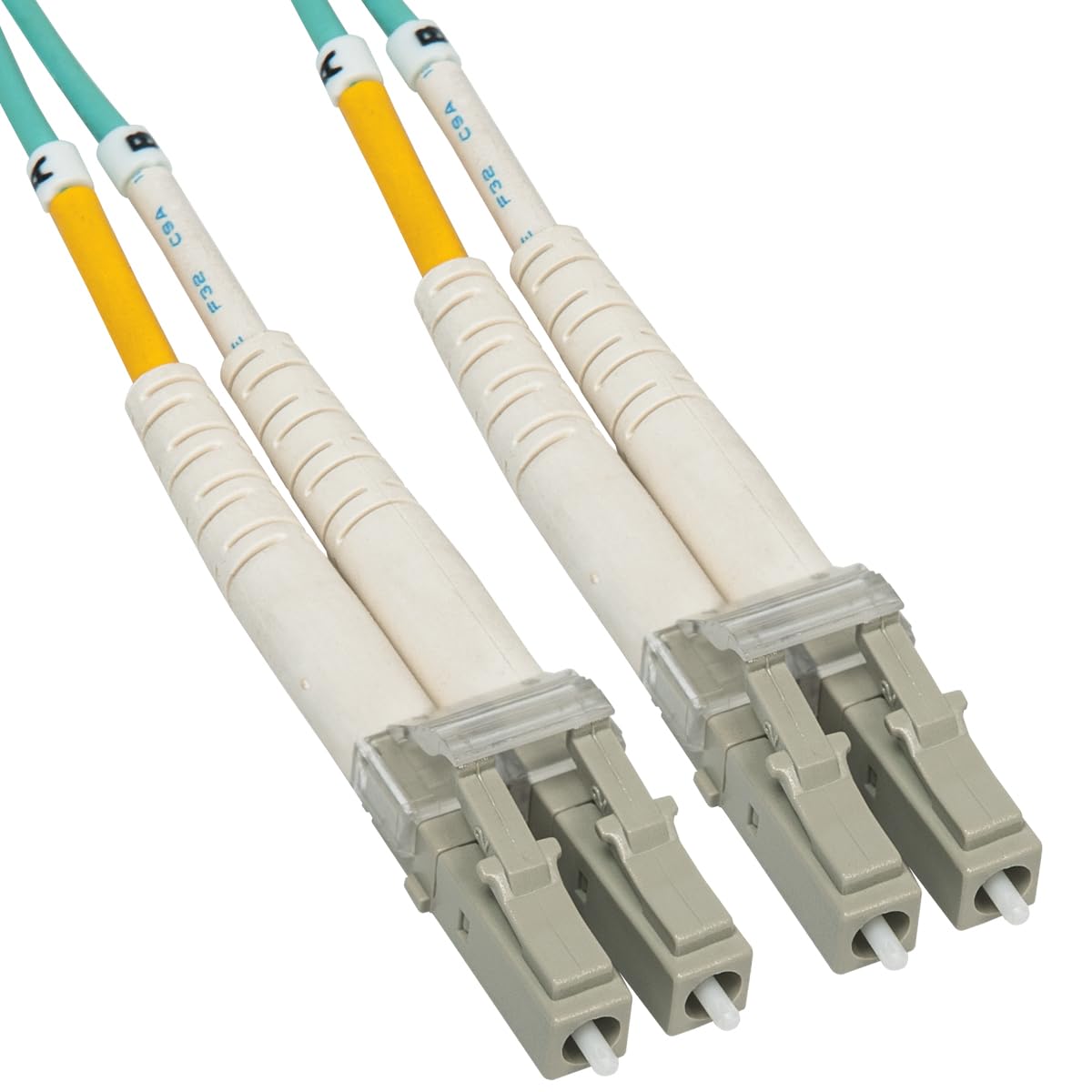 ICC OM3 LC-LC Multimode Fiber Patch Cable, 50/125µm, 10G, 3m, Aqua, 1-Pack