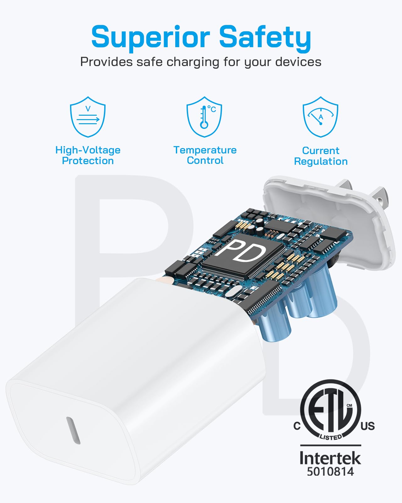 Brasag i Phone 17 16 15 Charger Fast Charging - 20W PD Fast Charger Block with 6Ft USB C Cable for i Phone 17/16/15 Series, i Pad Pro/Air/Mini, Galaxy