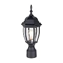 LIT-PaTH Outdoor Post Lighting Fixture Pole Lantern, 16'' Waterproof Aluminum Post Lamp with Clear Glass, E26 Socket, Outside Lights for House Yard