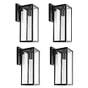 Bestshared Outdoor Wall Sconce Lights,Exterior Wall Lighting Fixtures with Clear Glass, Anti-Rust Modern Black Outside Lantern Lamp for House Front