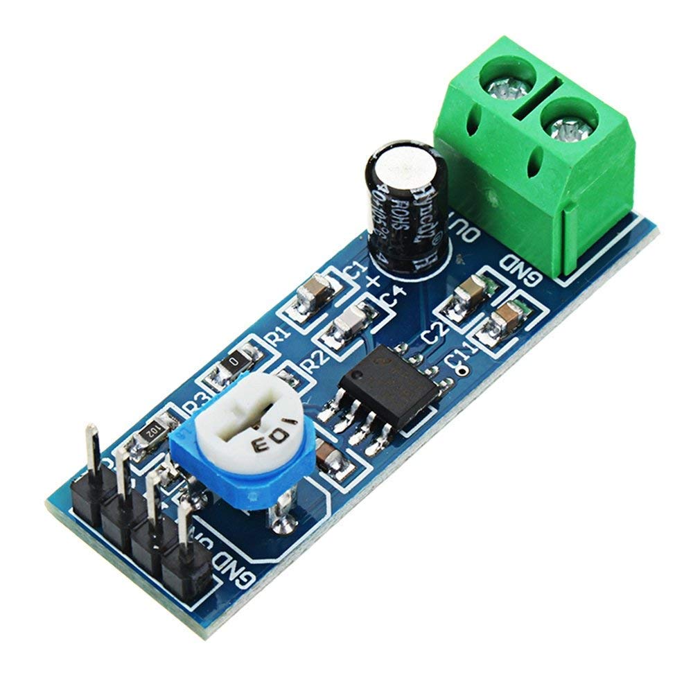 Ardest 200 Times Gain LM386 Audio Amplifier Amplitude Module Board with Adjustable Resistance Control Potentiometer for Arduino Raspberry Pi or
