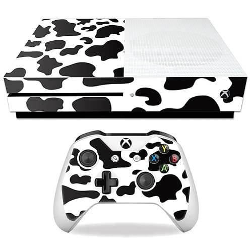 MightySkins Skin Compatible with Microsoft Xbox One S - Cow Print | Protective, Durable, and Unique Vinyl Decal wrap Cover | Easy to Apply, Remove