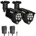 Tonton 2Pack LED IR Illuminator Wide Angle 8-LEDs 90 Degree 100Ft IR Infrared Flood Light, Compatible for CCTV Security Cameras,IP Camera,Bullet