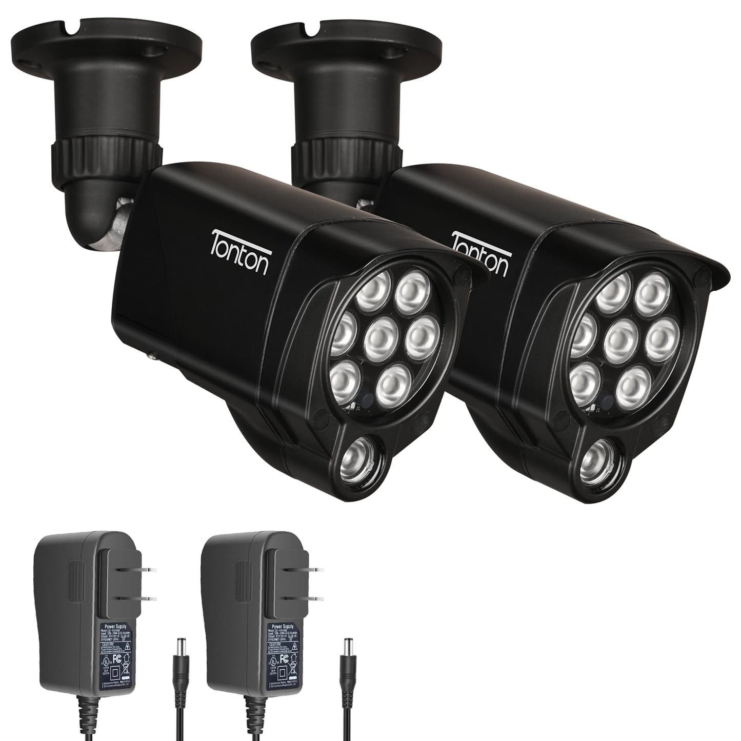 Tonton 2Pack LED IR Illuminator Wide Angle 8-LEDs 90 Degree 100Ft IR Infrared Flood Light, Compatible for CCTV Security Cameras,IP Camera,Bullet