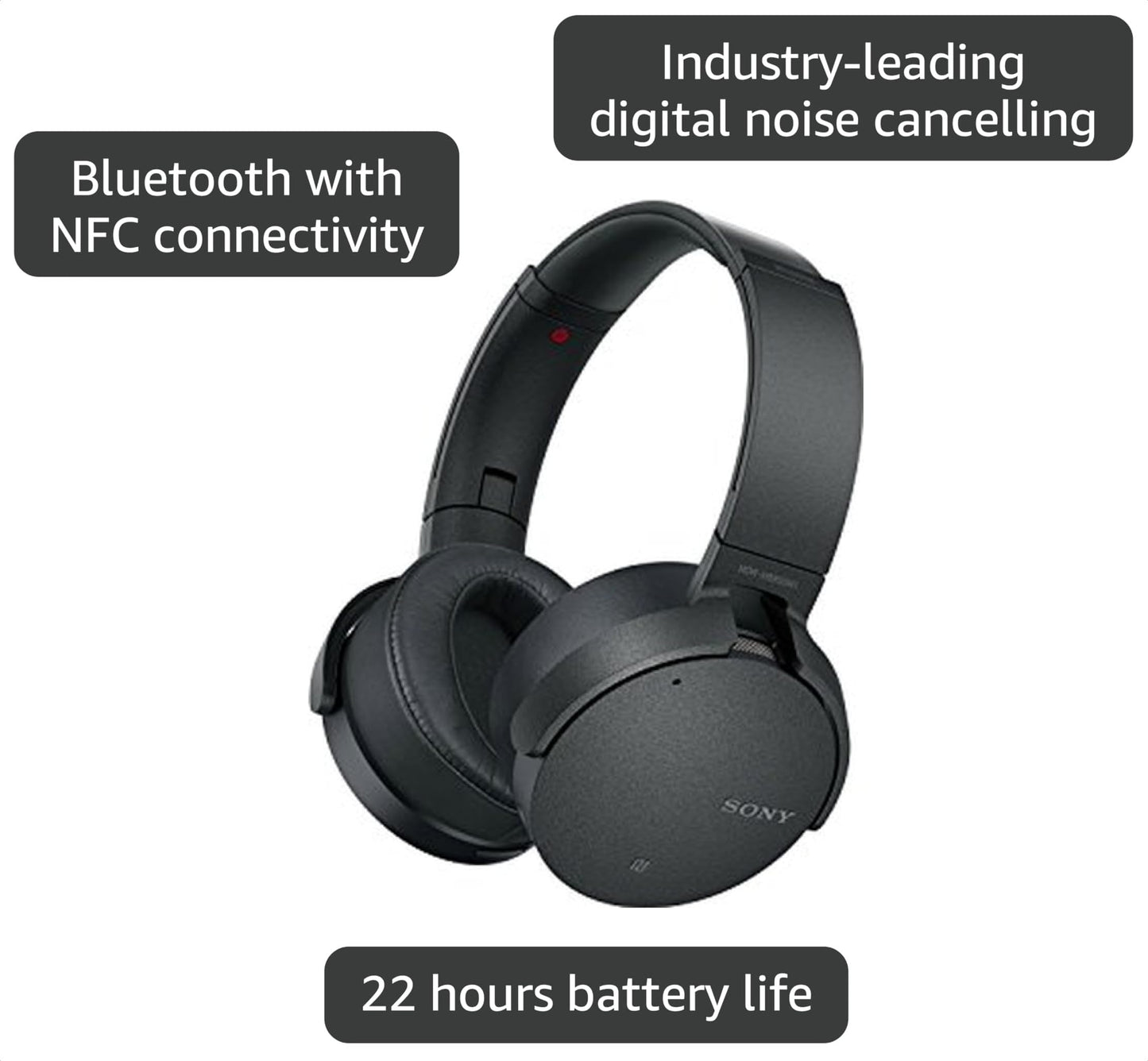 Sony 950N1 Extra Bass Wireless Bluetooth Noise Cancelling Headphones - MDRXB950N1/B (Renewed)