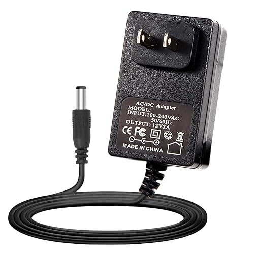 12V2A Adapter Power Cord Compatible with RESTECK, Vellax, Medcursor, Mirakel, InvoSpa Shiatsu Back Shoulder & Neck Massager AC/DC Adapter Class 2…