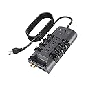 Belkin Surge Protector Power Strip w/ 8 Rotating & 4 Standard Outlets - 8ft Sturdy Extension Cord w/ Flat Pivot Plug for Home, Office, Travel, Desktop