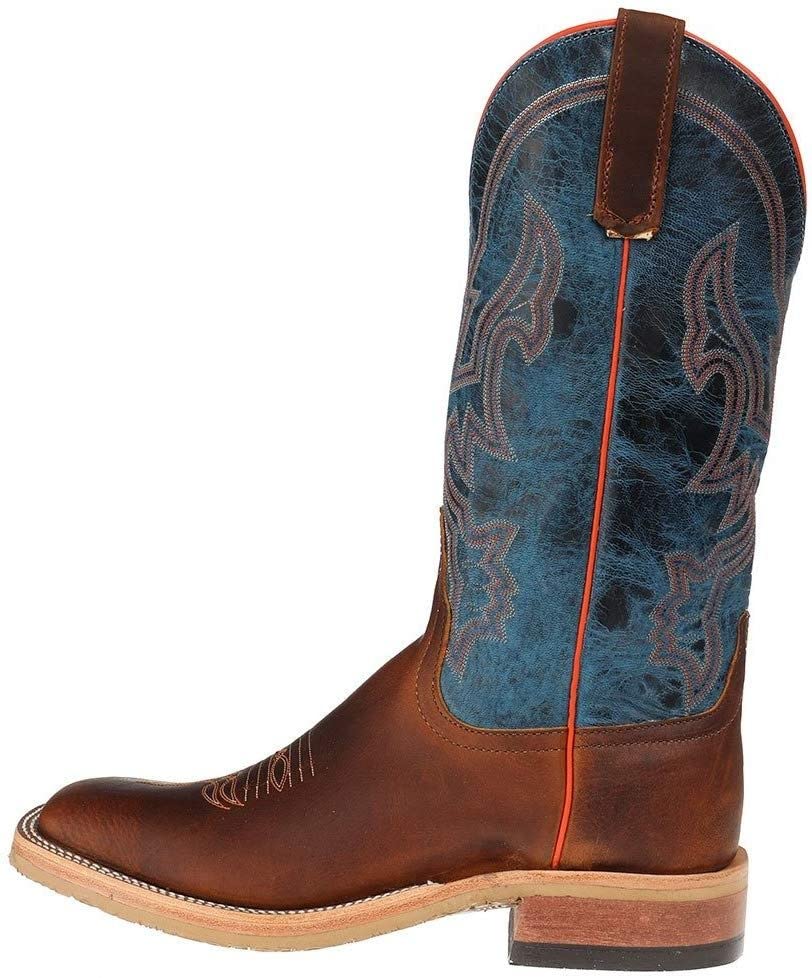 Anderson Bean Men's Square Toe Briar Danube Mad Dog Boot Size 8EE, Blue, 8 Wide