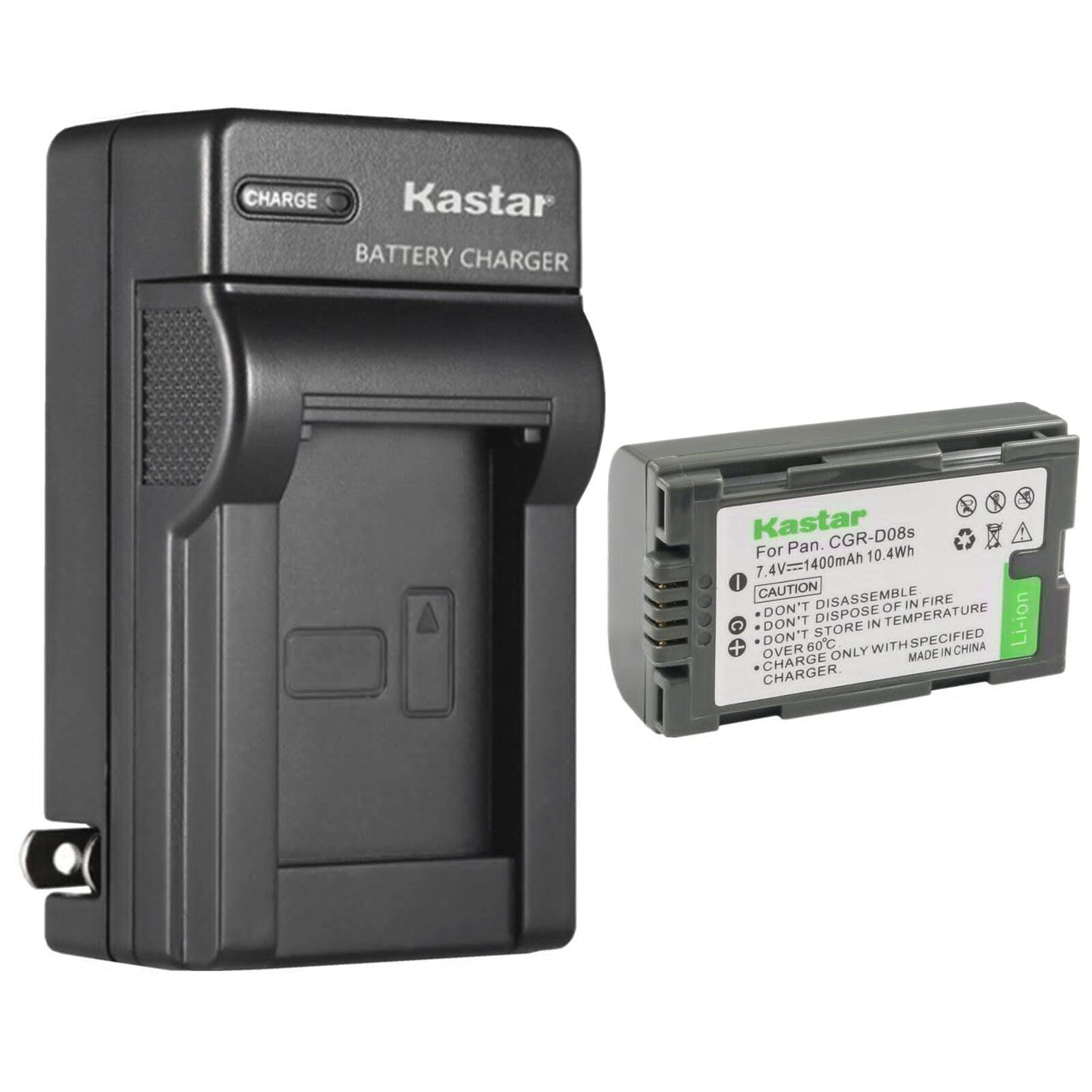 Kastar 1-Pack Battery and AC Wall Charger Replacement for Panasonic PV-DV351, PV-DV400, PV-DV400K, PV-DV401, PV-DV402, PV-DV600, PV-DV600K, PV-DV601
