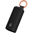 Geiomoo Silicone Case for Skullcandy Dime Evo, Soft Flexible Scratch Resistant Protective Cover with Carabiner (Black)