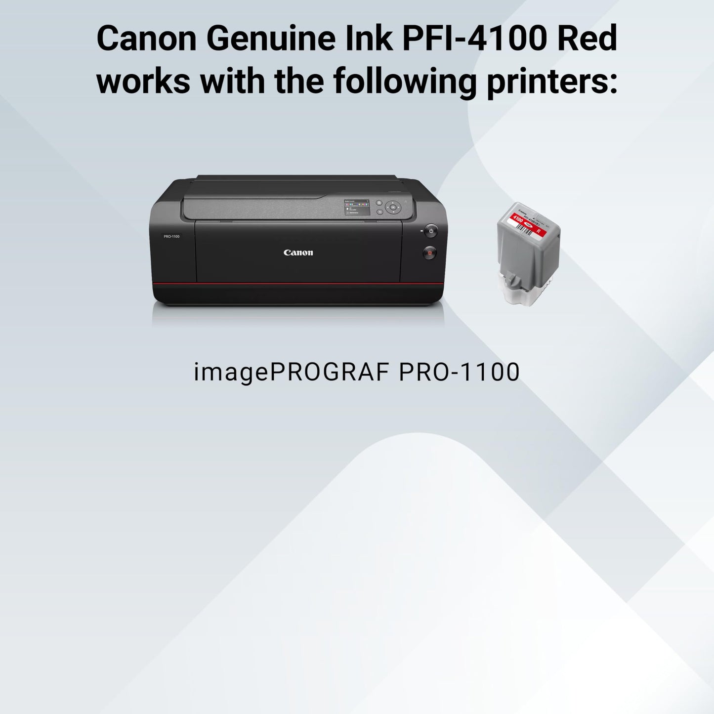Canon PFI-4100 Genuine Red Ink Tank, Compatible with imagePROGRAF PRO-1100 Printers