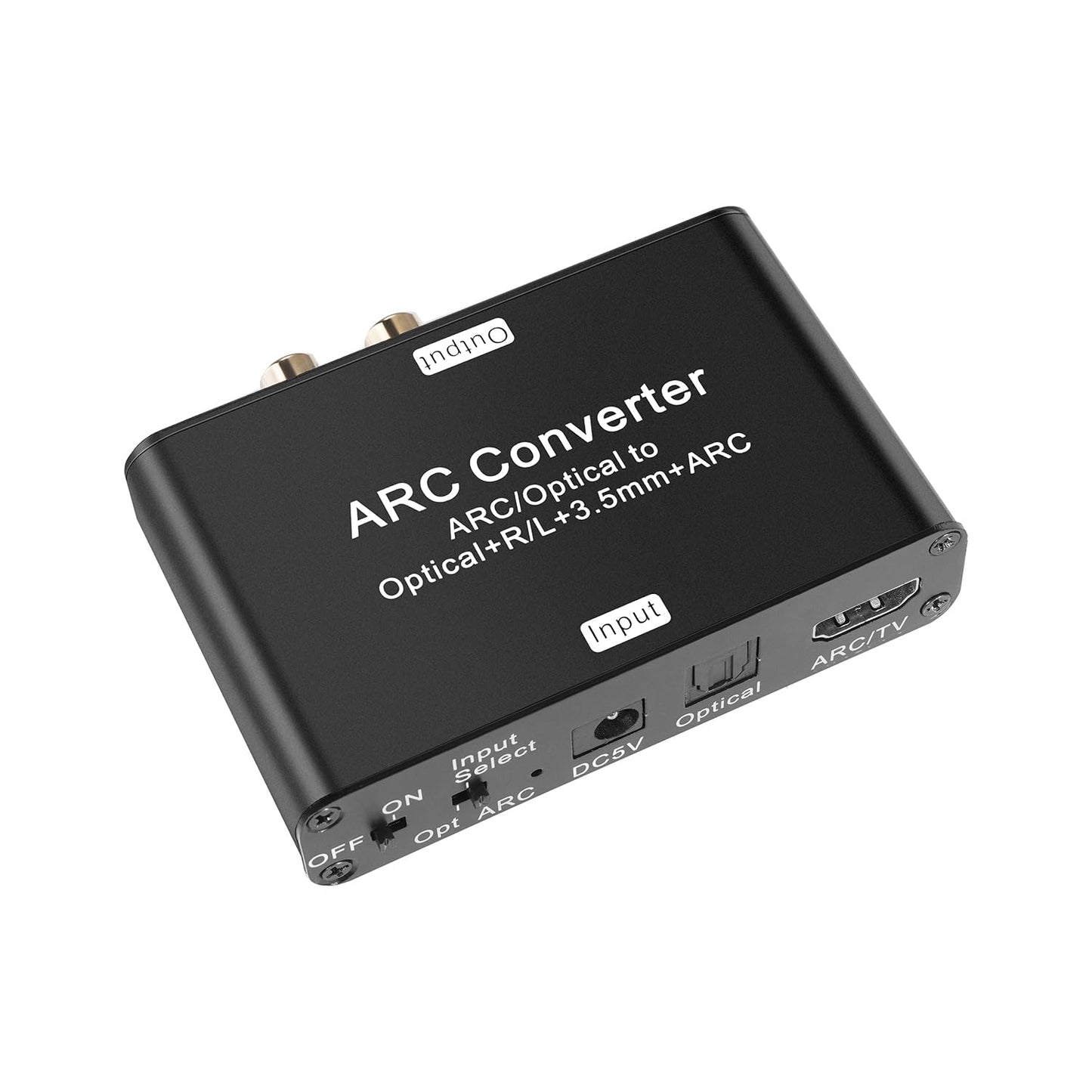 HDMI ARC Audio Extractor With Digital Optical Stereo RCA L/R Coaxial SPDIF, 3.5mm Jack ARC Adapter, 192KHz DAC Converter