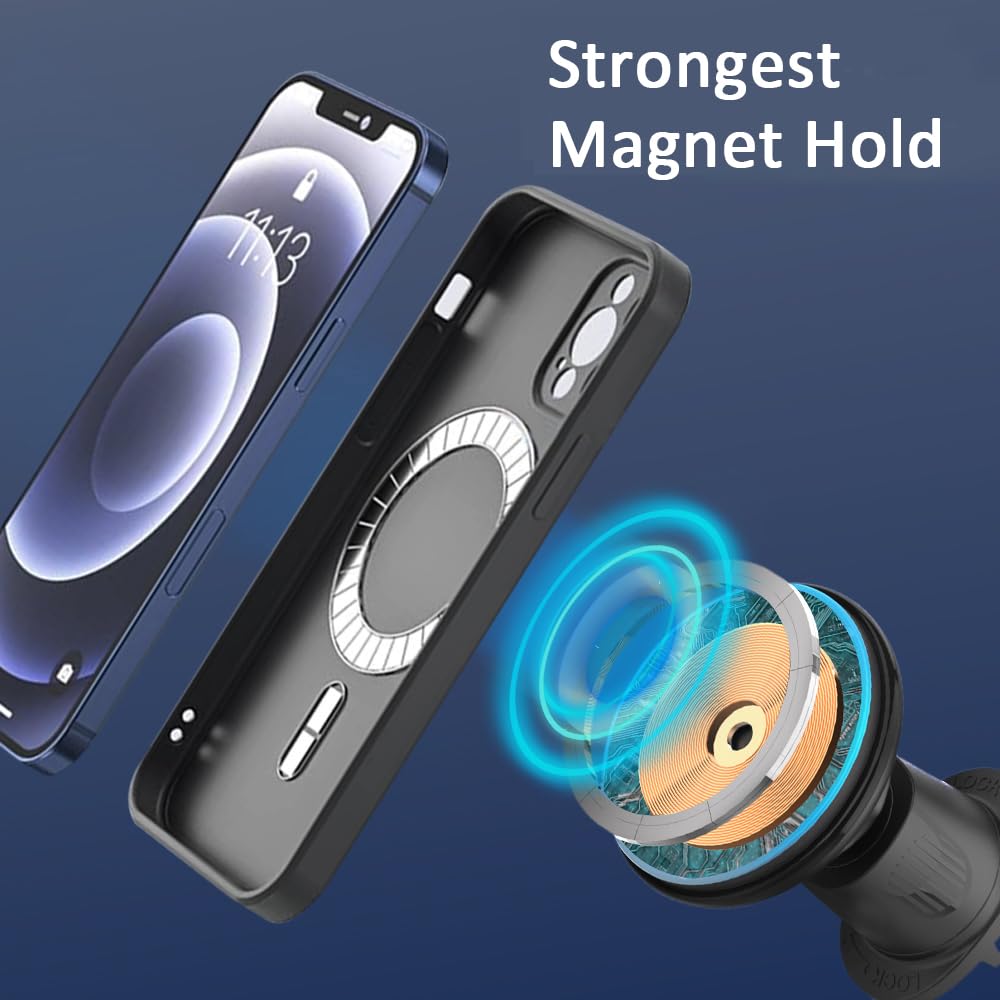 MagSafe Car Mount Charger - 15W Magnetic Wireless Car Charger Vent Dashboard, 360° Rotation Magnetic Phone Holder for Car Charging HandsFree