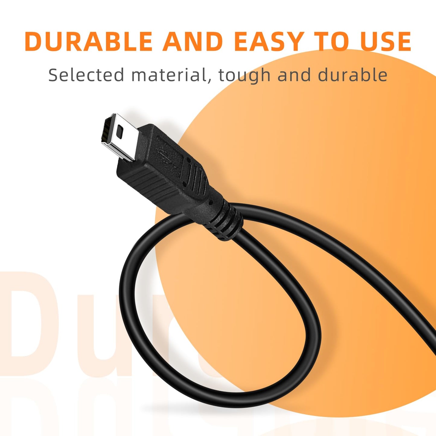 5ft Mini USB Charger Cord for Garmin Delta XC/Sport/Sport XC/Upland/Upland XC,Darklimiter Deluxe,TI-84 Plus/CE/C Silver,Blue Yeti/Pro Mic,T5,GPS Dog