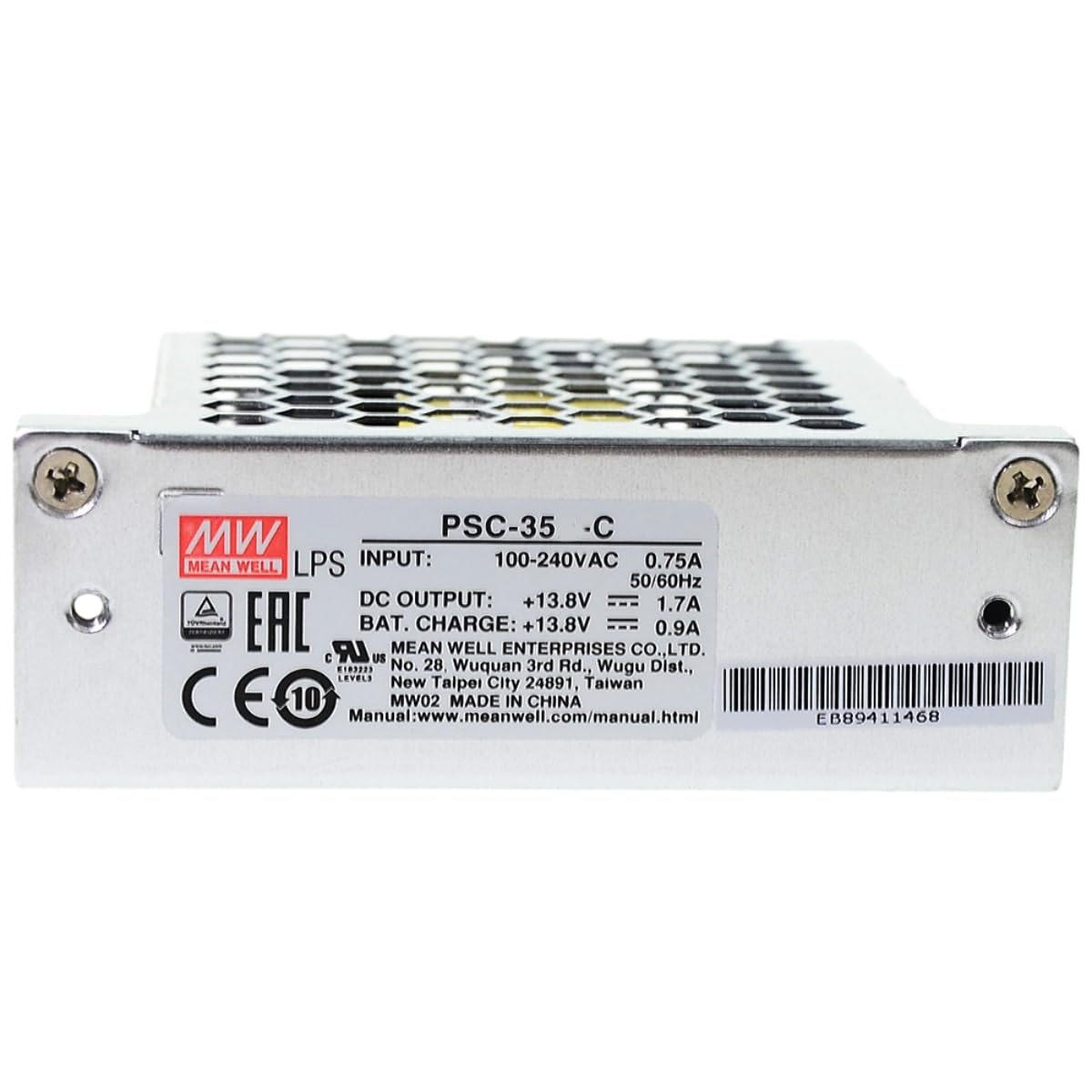 Mean Well PSC 35W 13.8V Battery Chargers Adapter, PSC-35A-C AC-DC Closed Type