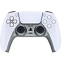 eXtremeRate Metallic Steel Gray Decorative Trim Shell Compatible with p s 5 Controller, DIY Replacement Clip Shell, Custom Plates Cover Compatible