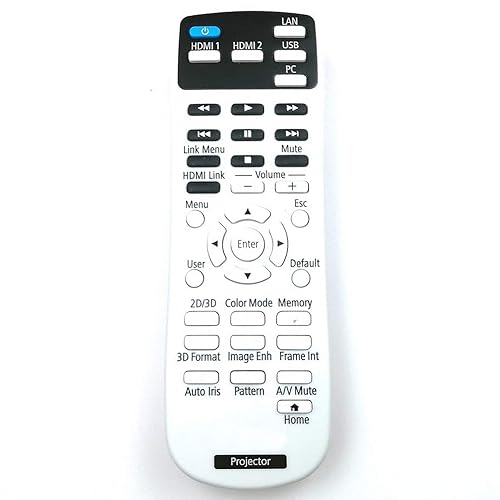 Leankle Remote Controller 2181830 for Epson Projectors EH-TW5400, EH-TW5600, EH-TW5650, H850B, H850C, H851A, H851B, H851C, H852A, H852B, H852C, Home