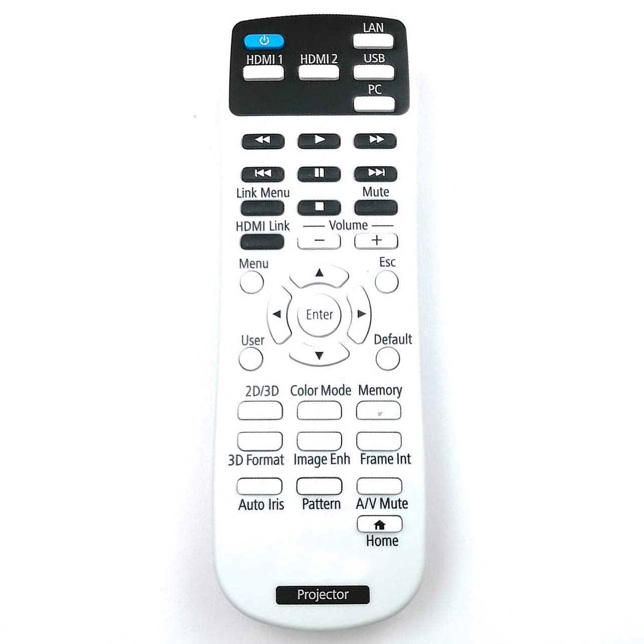 Leankle Remote Controller 2181830 for Epson Projectors EH-TW5400, EH-TW5600, EH-TW5650, H850B, H850C, H851A, H851B, H851C, H852A, H852B, H852C, Home