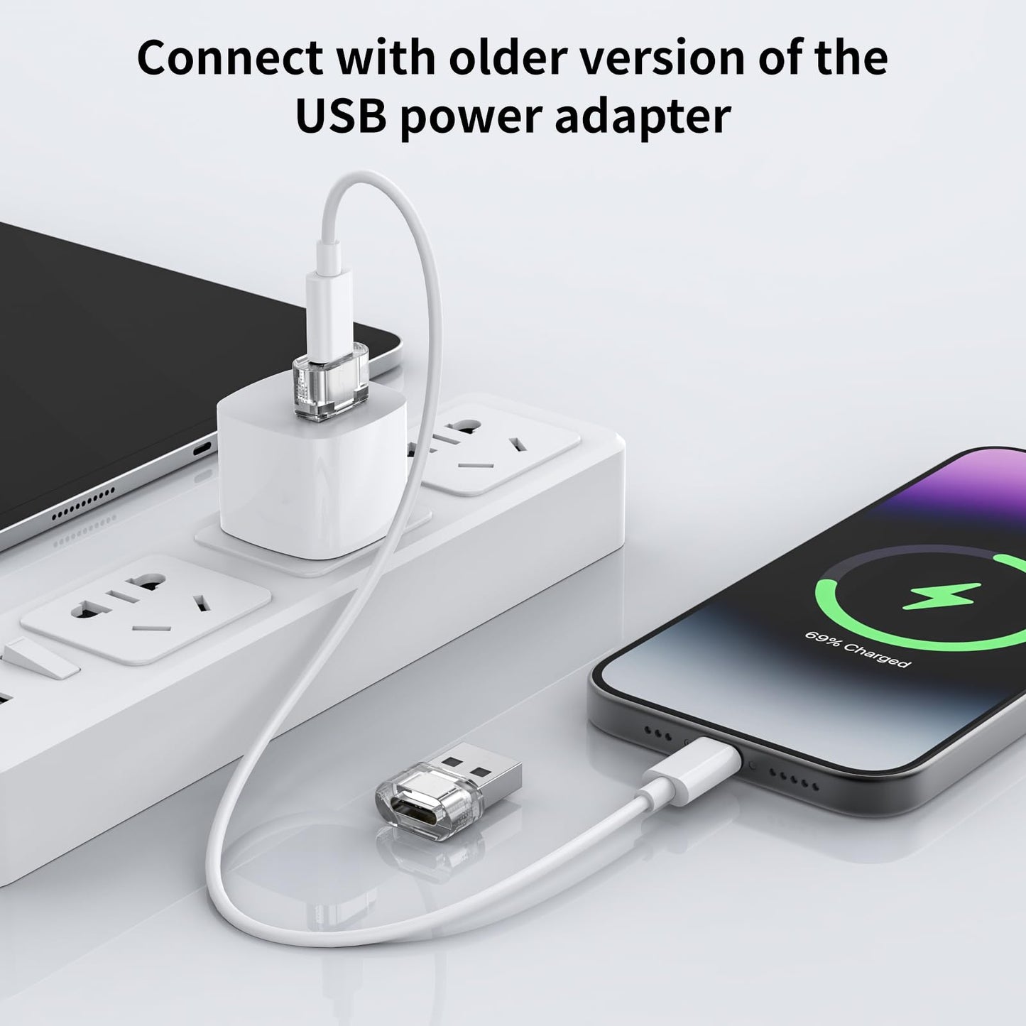 USB to USB C Adapter 5 Pack,USB C Female to A Male Charger Converter Compatible with Apple Watch Ultra iWatch,iPhone 16/15/ Pro Max Plus,iPad,Samsung…