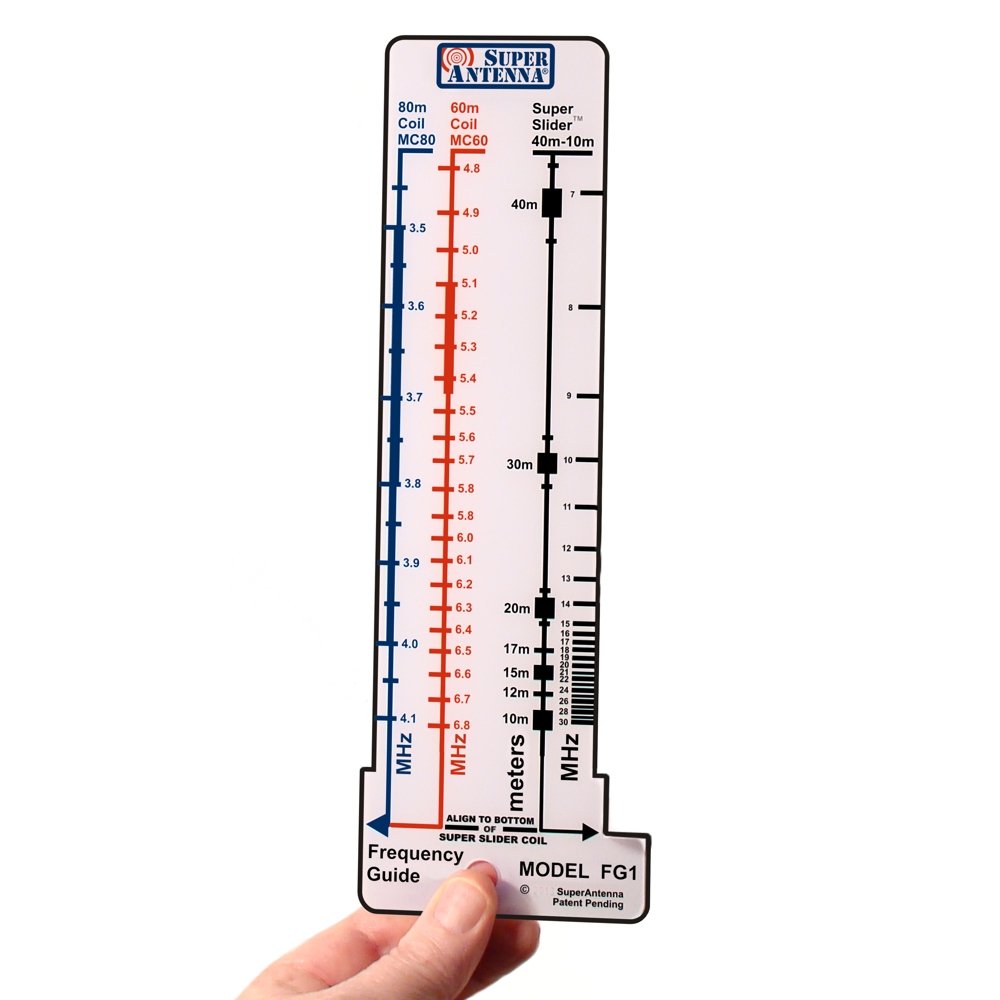 Super Antenna FG1 Frequency Guide HF SWR Ruler for MP1 ham Radio Amateur