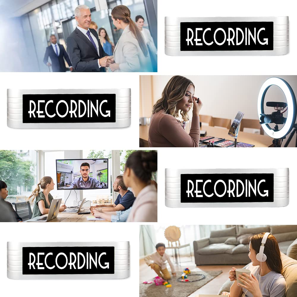 COMSUKI Recording Led Sign Light,Personalized Studio Office Sign,Music Studio Decoration,Broadcast Warning Sign Finished