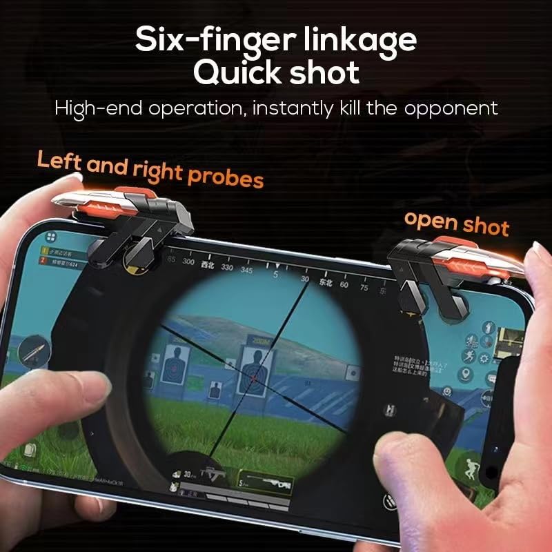Mikirini 13 in 1 PUBG Mobile Controller Combo Kits, Mobile Phone L2R2 4 Triggers for PUBG/Call of Duty/Apex, Aim & Fire Trigger for iPhone & Android