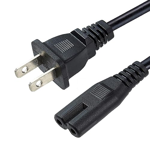 2 Prong Power Cord for Canon PIXMA TS9120 MX922 MG2522 G4210 MG7720 MG6822 MG6821 MG6820 MG5722 MG5721 MG5720 PIXMA Pro 100 Pro-100 MX472 492 495