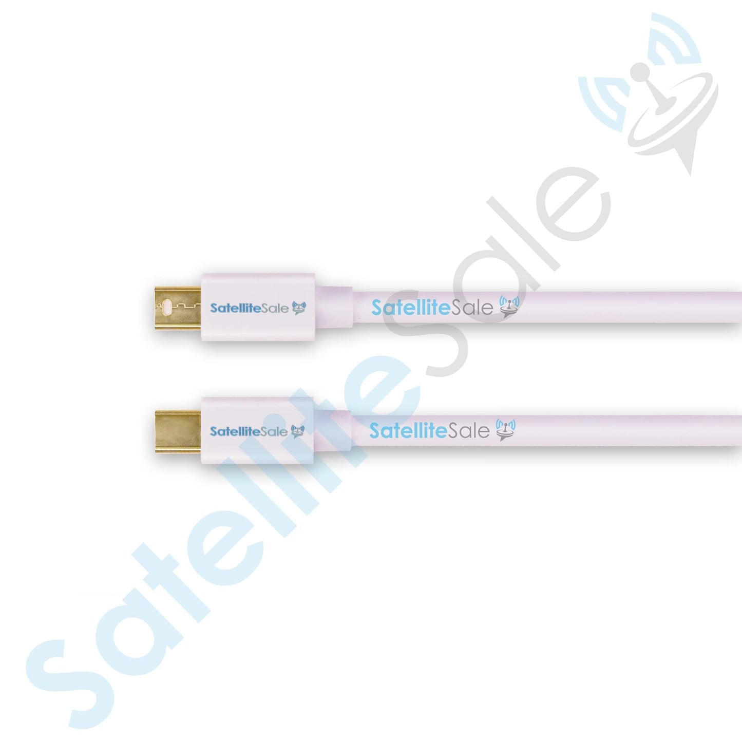 SatelliteSale Mini DisplayPort to Mini DisplayPort DP Cable Male to Male 4K/30Hz 8.64Gbps Universal Wire PVC White Cord 6 feet