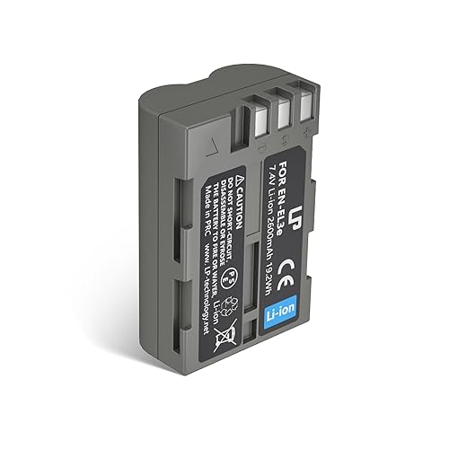 LP EN-EL3e, EL3, EL3a Battery, 2600 mAh Battery Compatible with Nikon D700, D300s, D300, D200, D100, D90, D80, D70S, D70, D50, MH-18, MH18a, MH-19