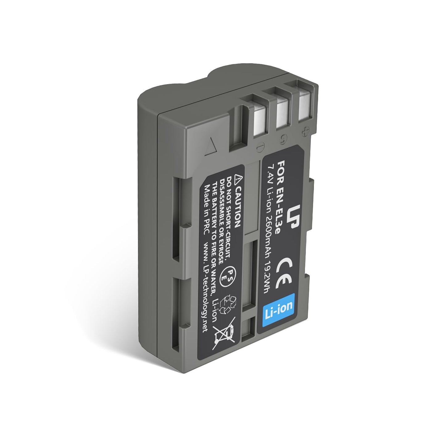 LP EN-EL3e, EL3, EL3a Battery, 2600 mAh Battery Compatible with Nikon D700, D300s, D300, D200, D100, D90, D80, D70S, D70, D50, MH-18, MH18a, MH-19