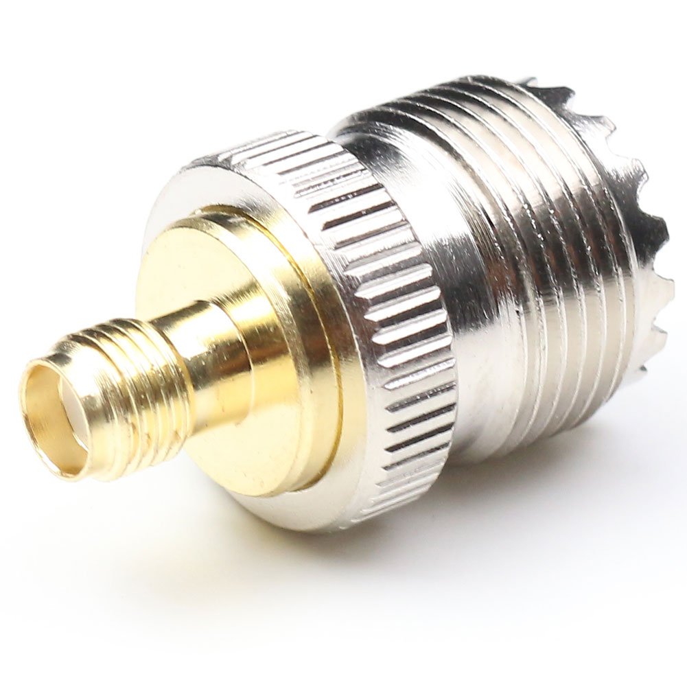ANHAN SMA Female to UHF Female Connector Pl259 Female Coax Connector Two Way Ham CB Radio Connectors SO239 Female Adapter for BAOFENG UV-5R Series