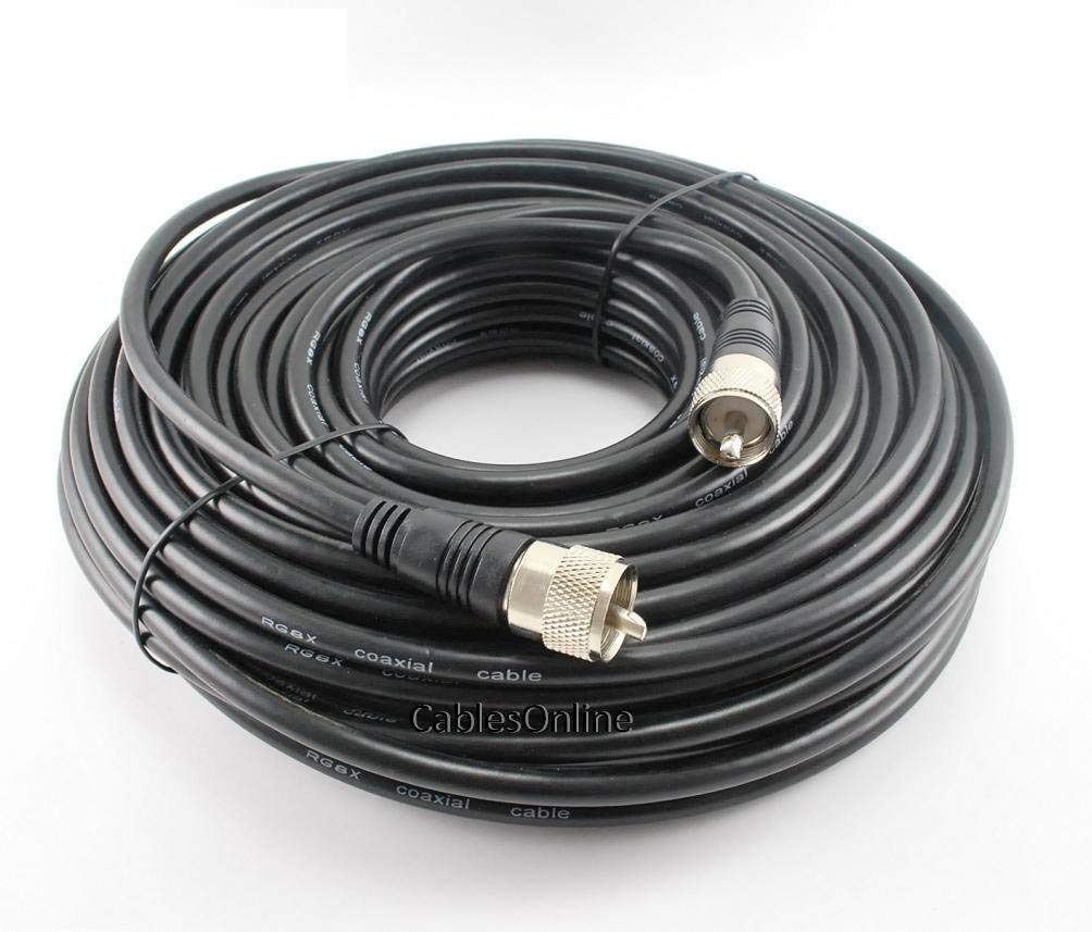 MPD Digital Cablesonline 100ft RG8x Coax Uhf (PL259) Male to Male 50 Ohm Antenna Cable - R-U100