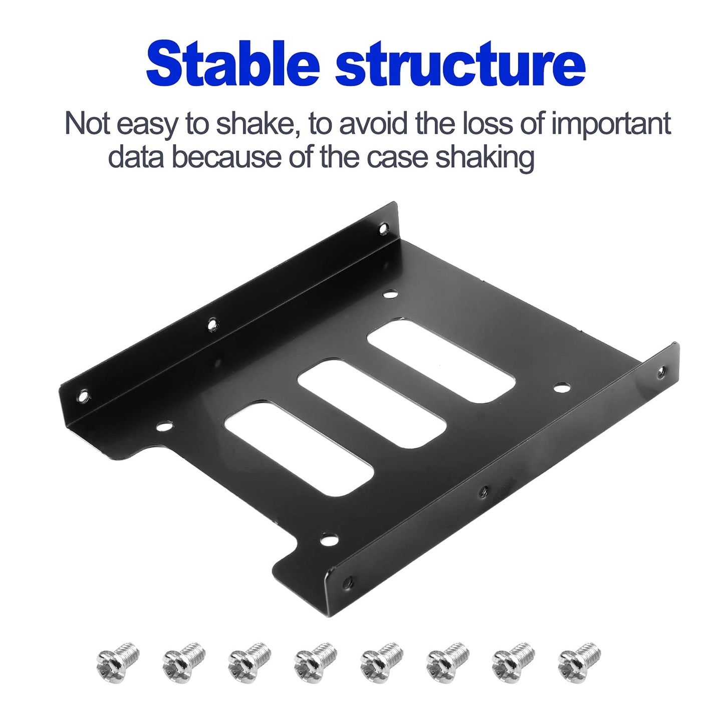 suiwotin 4PCS SSD Bracket 2.5 to 3.5 Adapter, SSD HDD Hard Disk Drive Bays Holder, SSD Mounting Bracket Kit Metal Mounting Bracket Adapter