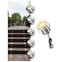 MALORY Low Voltage Deck Light 6 Pack, 3W 250LM Landscape Lighting, ?48 mm Recessed LED Outdoor Step Stair Lights, Full 304 Stainless Steel Deck