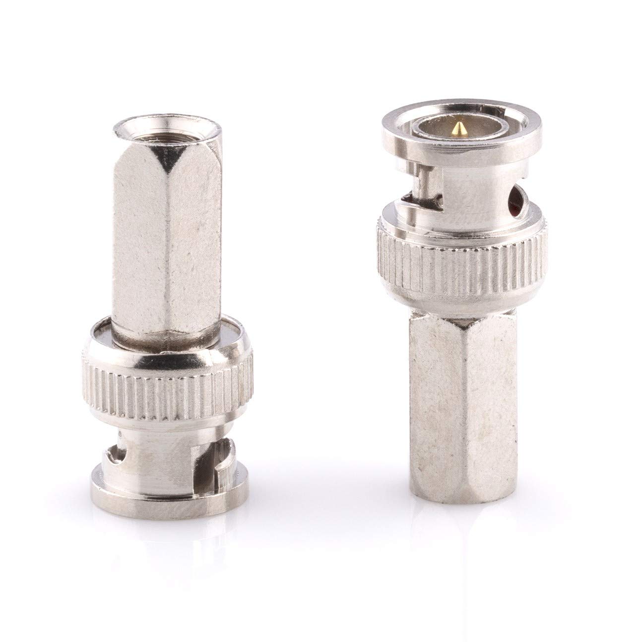 THE CIMPLE CO Screw-On BNC Connectors RG59 - Male Twist-On Coaxial Cable Ends - RG59 Coax Ends for SDI, HD-SDI, CCTV Security Camera Cable - Pack of 4