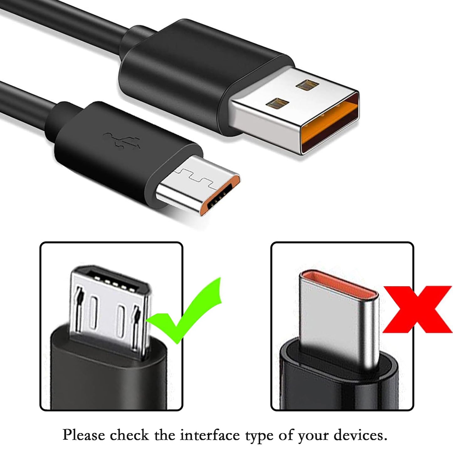 Fast Charger Charging Cable Cord for Freestyle Libre Reader, Freestyle Libre Reader 2, Libre 3, Libre 14 Day, Dexcom G6 Receiver, Dexcom G7, G5, G4