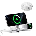 EF ECOFLOW Rapid Mag 3-in-1 Magnetic Wireless Charging Station, Qi2.2 25W Foldable MagSafe Charger Stand for iPhone 17/16/15, Apple Watch & AirPods