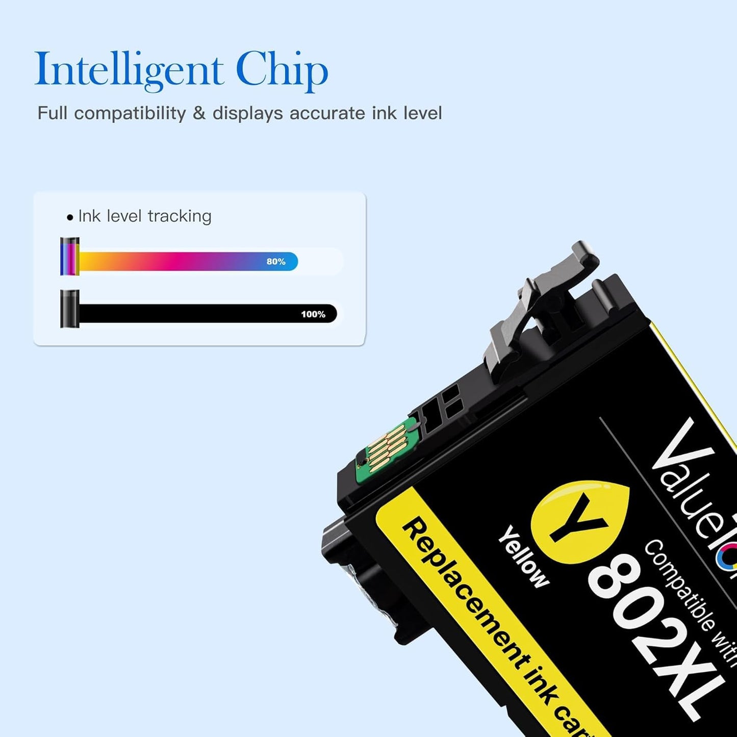 Remanufactured for Epson 802XL Ink Cartridges Combo Pack for Epson 802 Ink